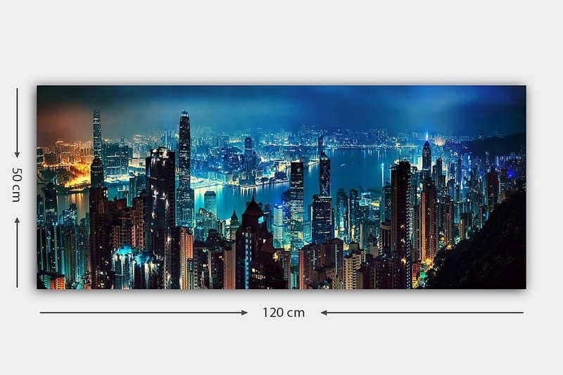 Canvastavla YTY Buildings & Cityscapes Flerfärgad - 120x50 cm - Inredning - Tavlor & konst - Canvastavlor