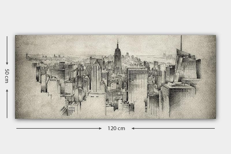 Canvastavla YTY Buildings & Cityscapes Flerfärgad - 120x50 cm - Inredning - Tavlor & konst - Canvastavlor
