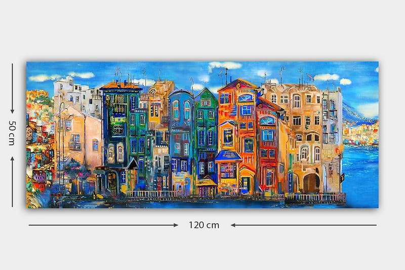 Canvastavla YTY Buildings & Cityscapes Flerfärgad - 120x50 cm - Inredning - Tavlor & konst - Canvastavlor