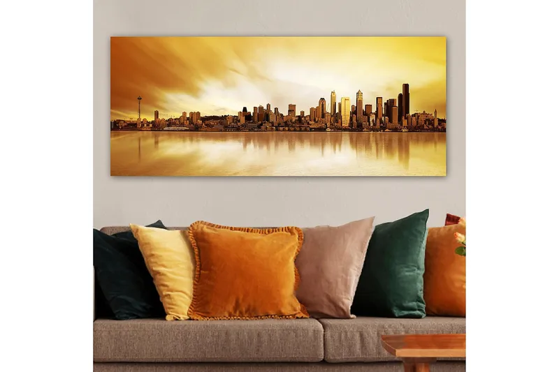 Canvastavla YTY Buildings & Cityscapes Flerfärgad - 120x50 cm - Inredning - Tavlor & konst - Canvastavlor