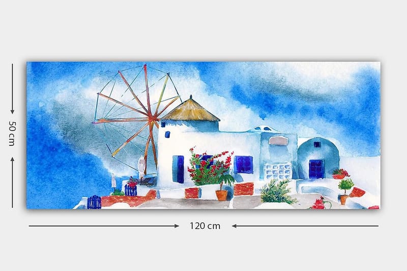 Canvastavla YTY Buildings & Cityscapes Flerfärgad - 120x50 cm - Inredning - Tavlor & konst - Canvastavlor