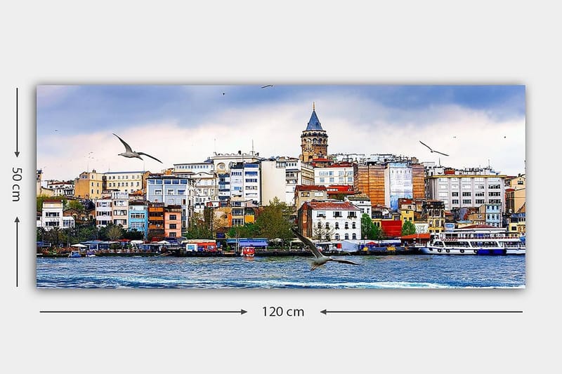 Canvastavla YTY Buildings & Cityscapes Flerfärgad - 120x50 cm - Inredning - Tavlor & konst - Canvastavlor