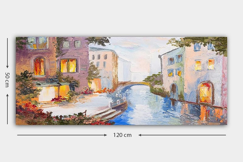 Canvastavla YTY Buildings & Cityscapes Flerfärgad - 120x50 cm - Inredning - Tavlor & konst - Canvastavlor