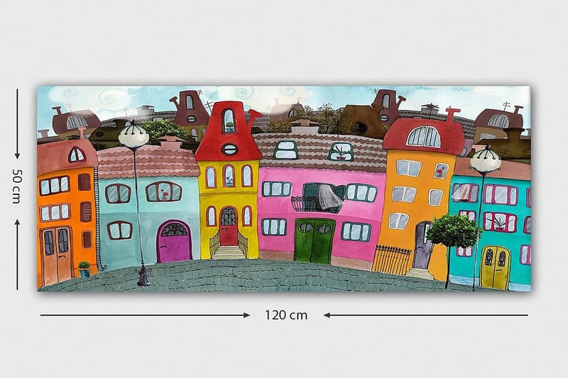 Canvastavla YTY Buildings & Cityscapes Flerfärgad - 120x50 cm - Inredning - Tavlor & konst - Canvastavlor