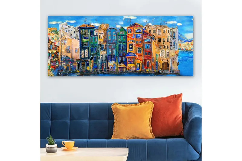 Canvastavla YTY Buildings & Cityscapes Flerfärgad - 120x50 cm - Inredning - Tavlor & konst - Canvastavlor