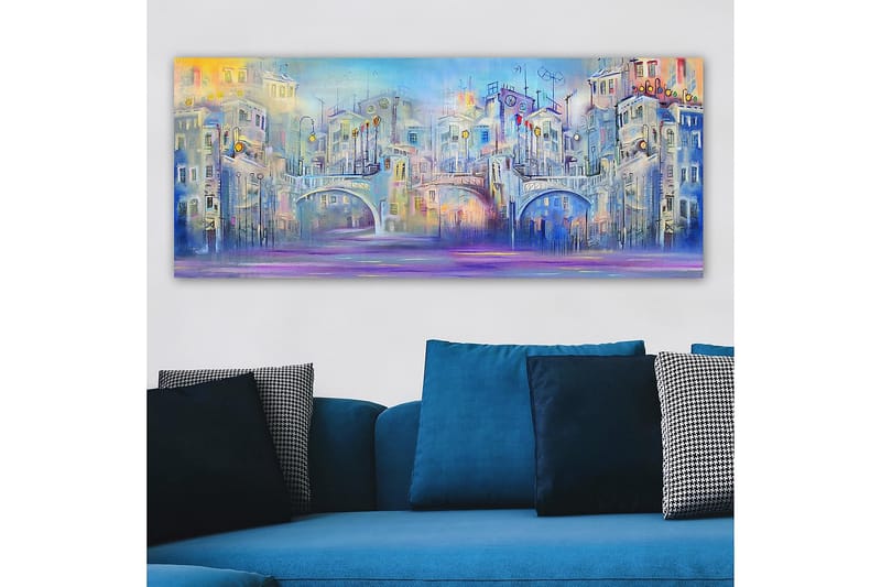 Canvastavla YTY Buildings & Cityscapes Flerfärgad - 120x50 cm - Inredning - Tavlor & konst - Canvastavlor