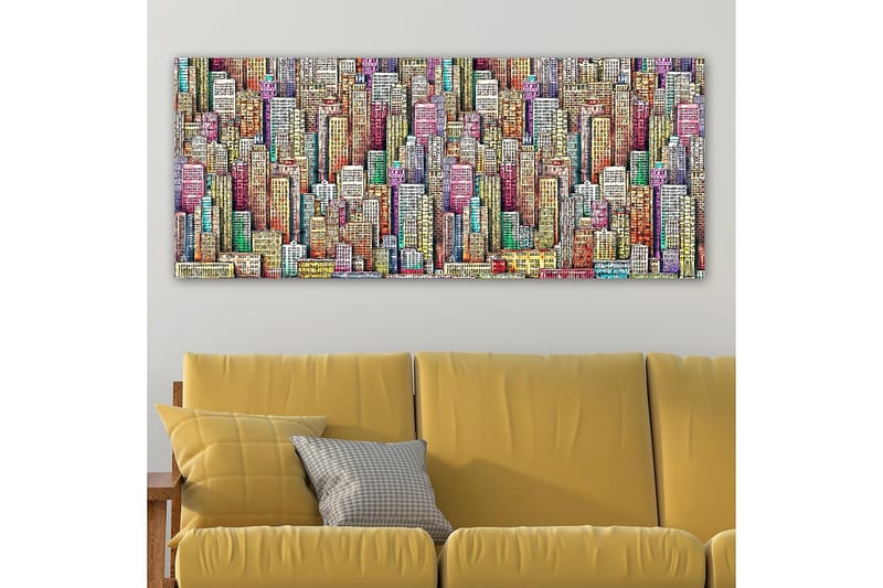 Canvastavla YTY Buildings & Cityscapes Flerfärgad - 120x50 cm - Inredning - Tavlor & konst - Canvastavlor