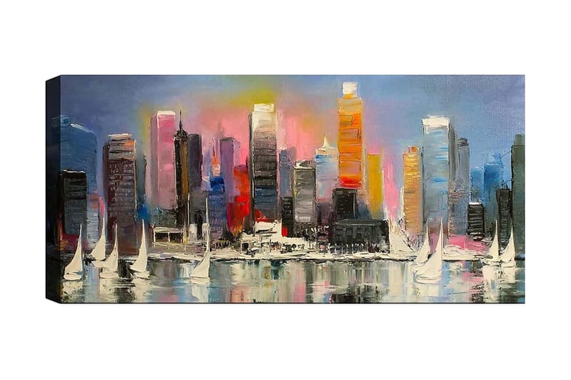 Canvastavla YTY Cities & Countries Flerfärgad - 120x50 cm - Canvastavlor