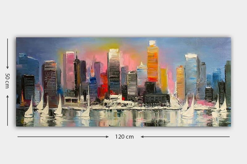 Canvastavla YTY Cities & Countries Flerfärgad - 120x50 cm - Canvastavlor