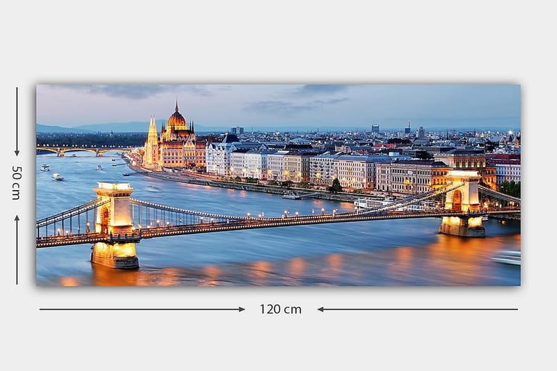Canvastavla YTY Cities & Countries Flerfärgad - 120x50 cm - Inredning - Tavlor & konst - Canvastavlor