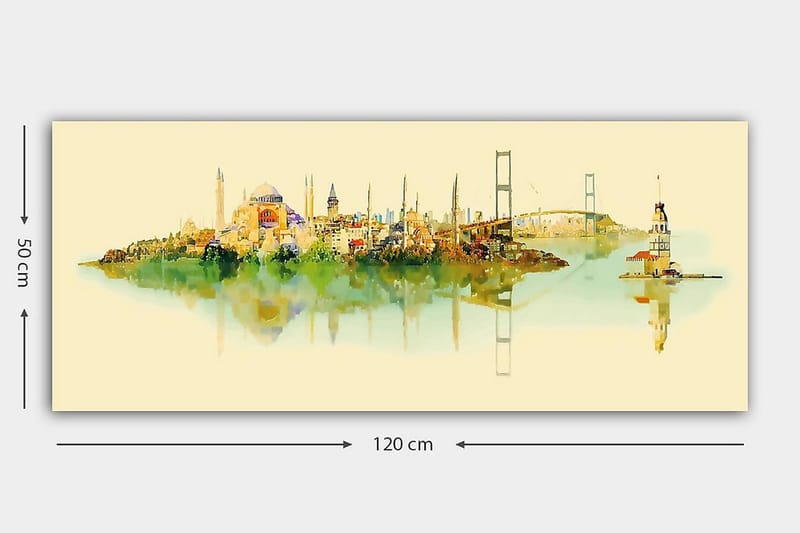 Canvastavla YTY Cities & Countries Flerfärgad - 120x50 cm - Inredning - Tavlor & konst - Canvastavlor