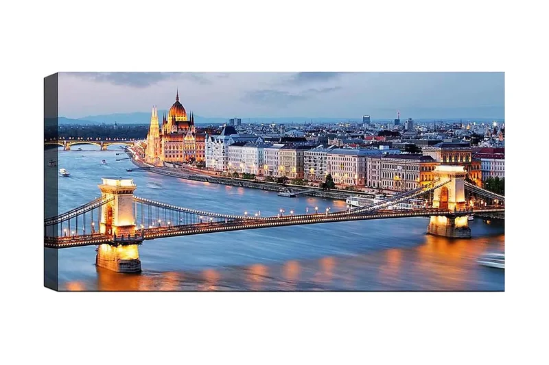 Canvastavla YTY Cities & Countries Flerfärgad, 120x50 cm