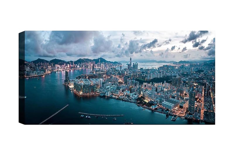 Canvastavla YTY Cities & Countries Flerfärgad, 120x50 cm