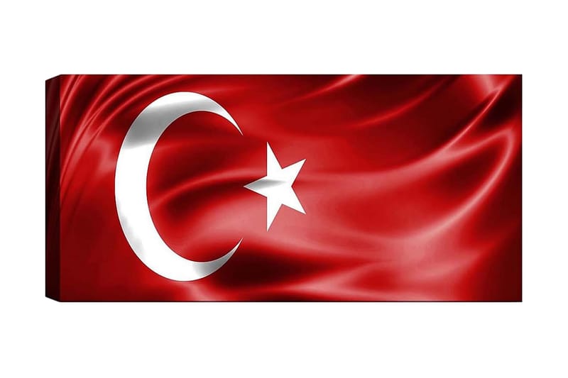 Canvastavla YTY Flag Flerfärgad - 120x50 cm - Inredning - Tavlor & konst - Canvastavlor
