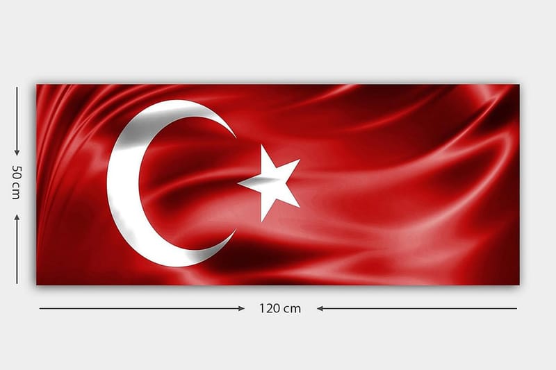 Canvastavla YTY Flag Flerfärgad - 120x50 cm - Inredning - Tavlor & konst - Canvastavlor