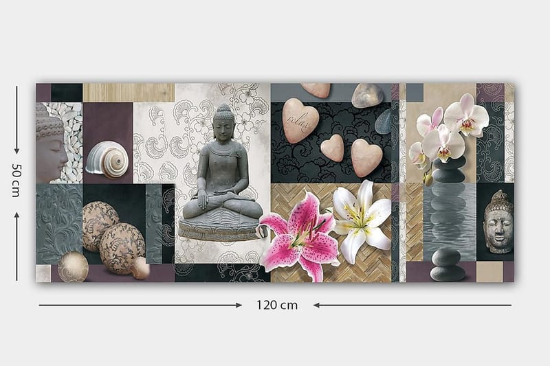 Canvastavla YTY Floral & Botanical Flerfärgad - 120x50 cm - Inredning - Tavlor & konst - Canvastavlor