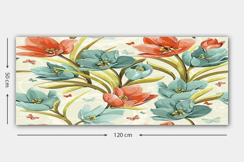 Canvastavla YTY Floral & Botanical Flerfärgad - 120x50 cm - Inredning - Tavlor & konst - Canvastavlor