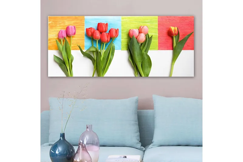 Canvastavla YTY Floral & Botanical Flerfärgad - 120x50 cm - Inredning - Tavlor & konst - Canvastavlor