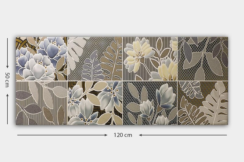 Canvastavla YTY Floral & Botanical Flerfärgad - 120x50 cm - Inredning - Tavlor & konst - Canvastavlor