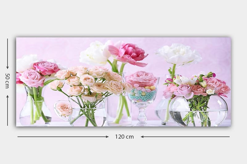 Canvastavla YTY Floral & Botanical Flerfärgad - 120x50 cm - Canvastavlor