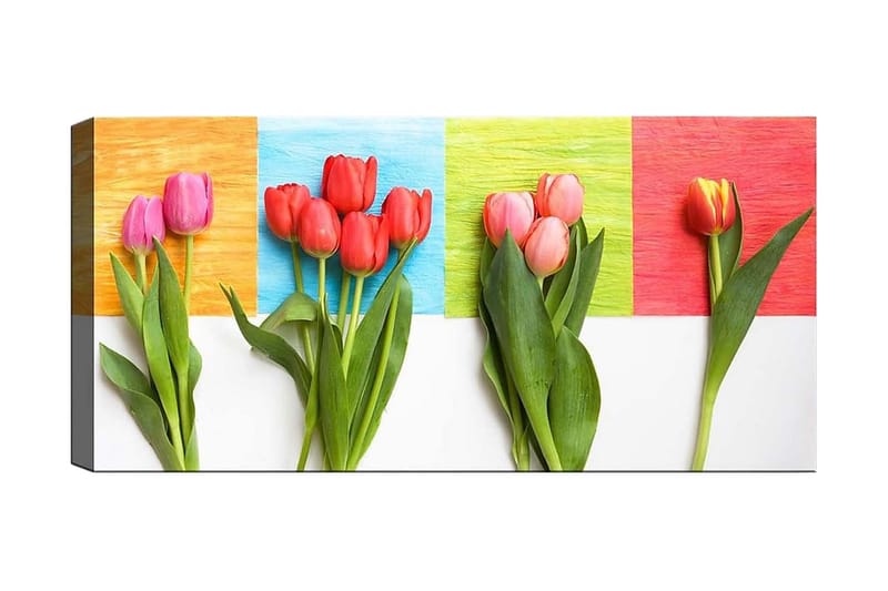 Canvastavla YTY Floral & Botanical Flerfärgad - 120x50 cm - Inredning - Tavlor & konst - Canvastavlor