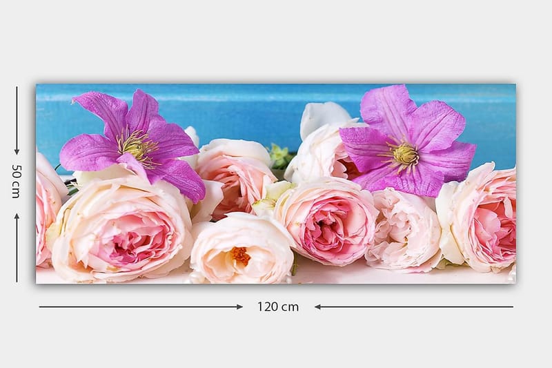 Canvastavla YTY Floral & Botanical Flerfärgad - 120x50 cm - Inredning - Tavlor & konst - Canvastavlor
