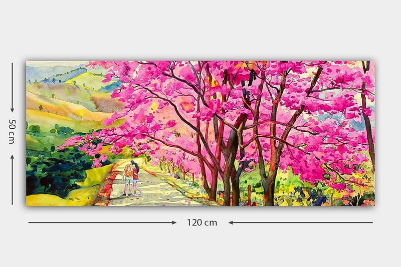 Canvastavla YTY Floral & Botanical Flerfärgad - 120x50 cm - Inredning - Tavlor & konst - Canvastavlor