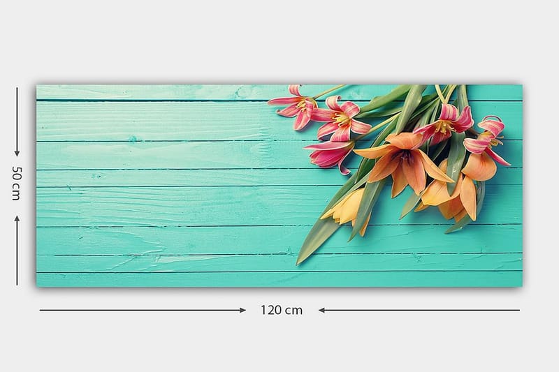 Canvastavla YTY Floral & Botanical Flerfärgad - 120x50 cm - Inredning - Tavlor & konst - Canvastavlor