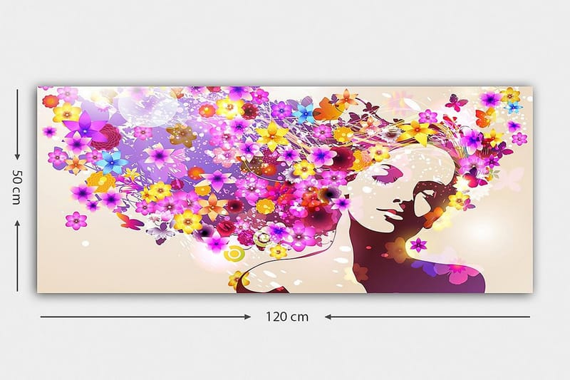 Canvastavla YTY Floral & Botanical Flerfärgad - 120x50 cm - Inredning - Tavlor & konst - Canvastavlor