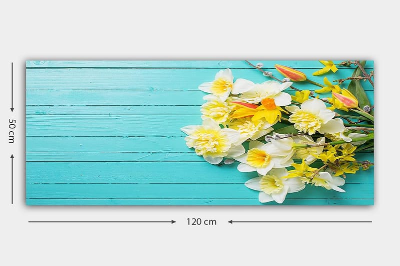 Canvastavla YTY Floral & Botanical Flerfärgad - 120x50 cm - Inredning - Tavlor & konst - Canvastavlor
