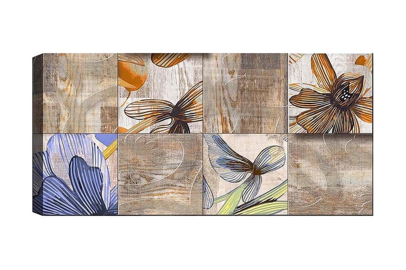 Canvastavla YTY Floral & Botanical Flerfärgad - 120x50 cm - Inredning - Tavlor & konst - Canvastavlor