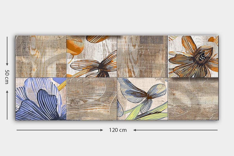 Canvastavla YTY Floral & Botanical Flerfärgad - 120x50 cm - Inredning - Tavlor & konst - Canvastavlor