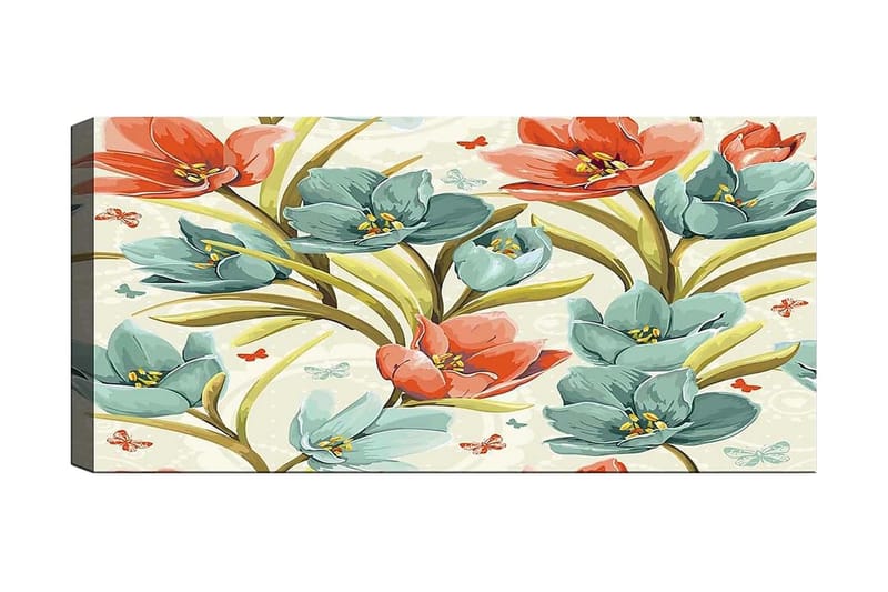 Canvastavla YTY Floral & Botanical Flerfärgad - 120x50 cm - Inredning - Tavlor & konst - Canvastavlor