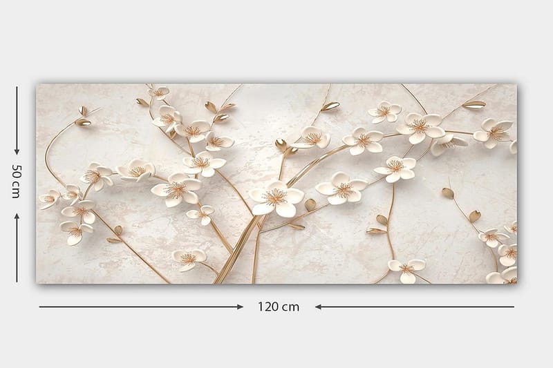 Canvastavla YTY Floral & Botanical Flerfärgad - 120x50 cm - Inredning - Tavlor & konst - Canvastavlor