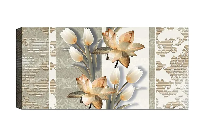 Canvastavla YTY Floral & Botanical Flerfärgad, 120x50 cm