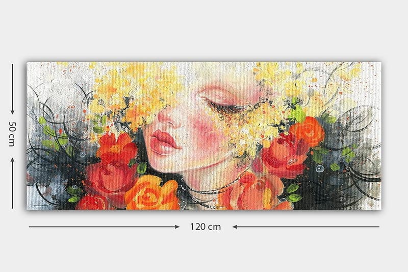 Canvastavla YTY Floral & Botanical Flerfärgad - 120x50 cm - Inredning - Tavlor & konst - Canvastavlor