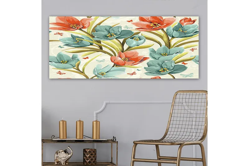 Canvastavla YTY Floral & Botanical Flerfärgad - 120x50 cm - Inredning - Tavlor & konst - Canvastavlor