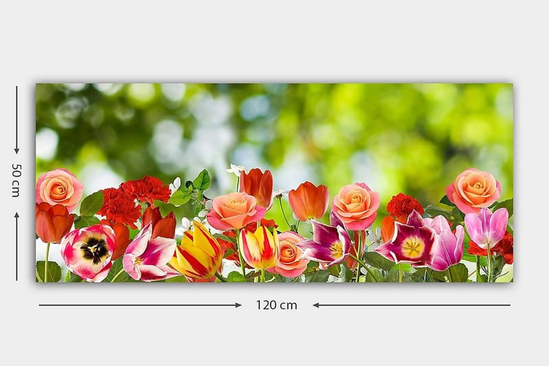 Canvastavla YTY Floral & Botanical Flerfärgad - 120x50 cm - Inredning - Tavlor & konst - Canvastavlor