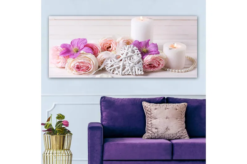 Canvastavla YTY Floral & Botanical Flerfärgad - 120x50 cm - Inredning - Tavlor & konst - Canvastavlor