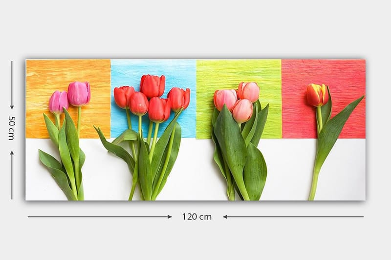 Canvastavla YTY Floral & Botanical Flerfärgad - 120x50 cm - Inredning - Tavlor & konst - Canvastavlor
