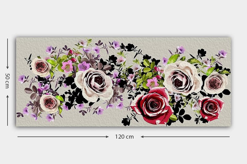 Canvastavla YTY Floral & Botanical Flerfärgad - 120x50 cm - Inredning - Tavlor & konst - Canvastavlor