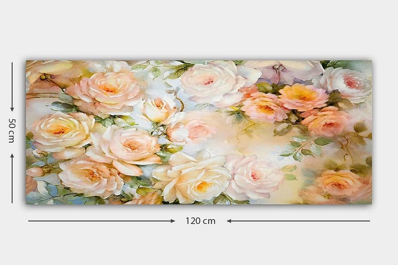 Canvastavla YTY Floral & Botanical Flerfärgad - 120x50 cm - Inredning - Tavlor & konst - Canvastavlor