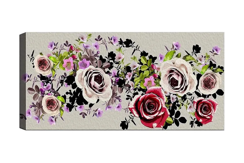 Canvastavla YTY Floral & Botanical Flerfärgad, 120x50 cm