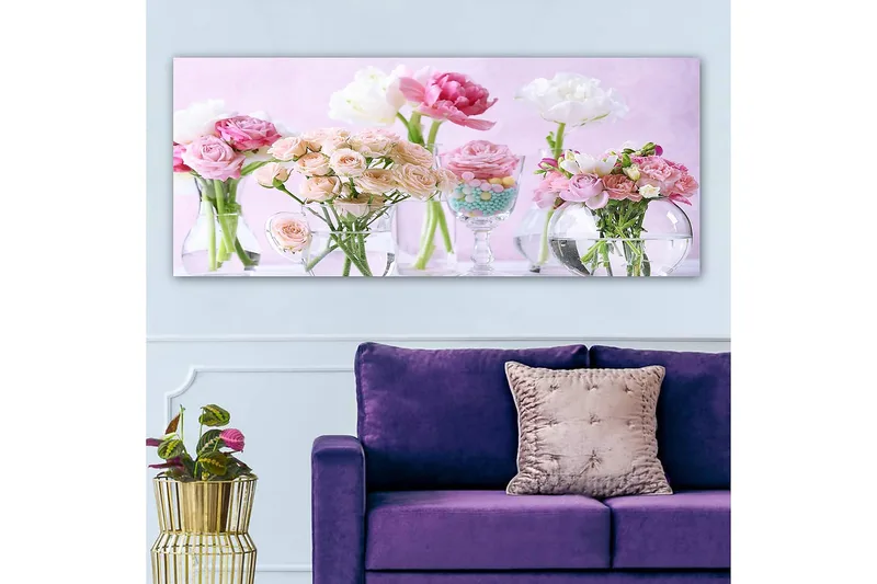 Canvastavla YTY Floral & Botanical Flerfärgad - 120x50 cm - Inredning - Tavlor & konst - Canvastavlor