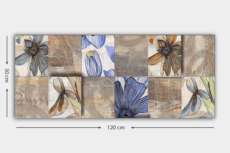 Canvastavla YTY Floral & Botanical Flerfärgad - 120x50 cm - Inredning - Tavlor & konst - Canvastavlor