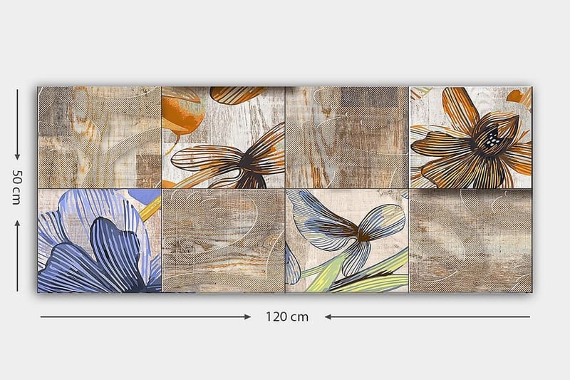 Canvastavla YTY Floral & Botanical Flerfärgad - 120x50 cm - Inredning - Tavlor & konst - Canvastavlor