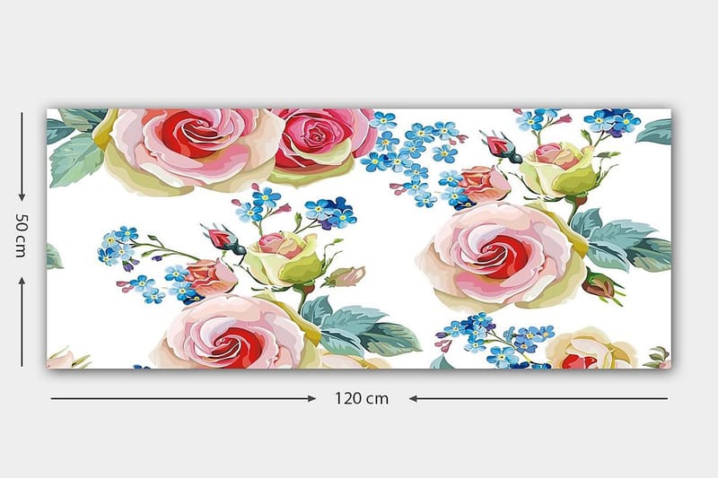 Canvastavla YTY Floral & Botanical Flerfärgad - 120x50 cm - Inredning - Tavlor & konst - Canvastavlor