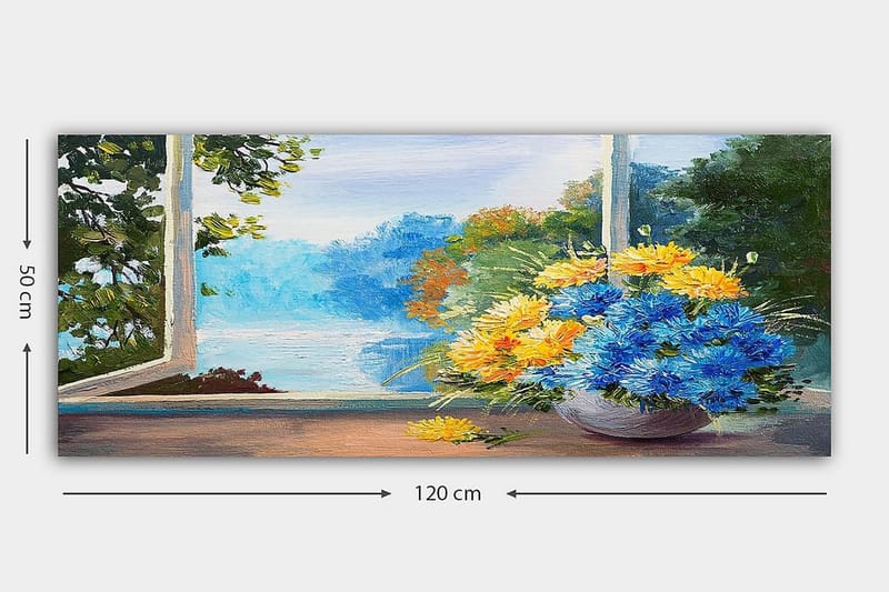 Canvastavla YTY Floral & Botanical Flerfärgad - 120x50 cm - Inredning - Tavlor & konst - Canvastavlor