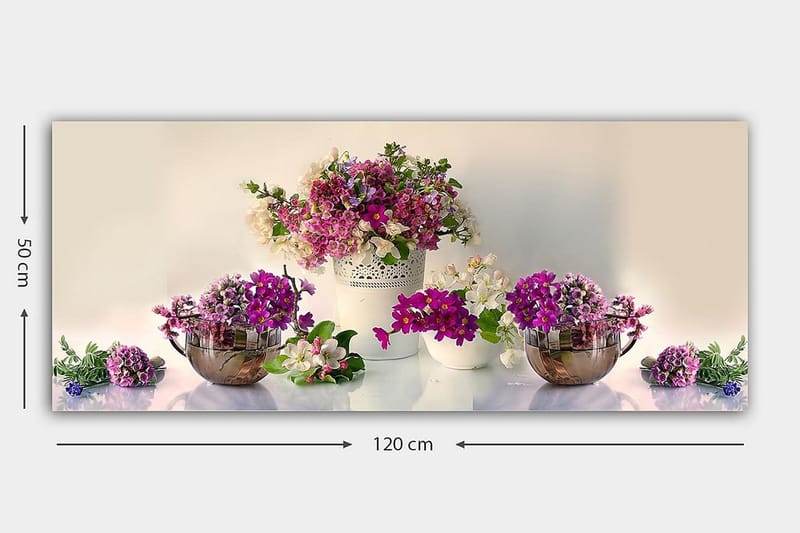 Canvastavla YTY Floral & Botanical Flerfärgad - 120x50 cm - Inredning - Tavlor & konst - Canvastavlor