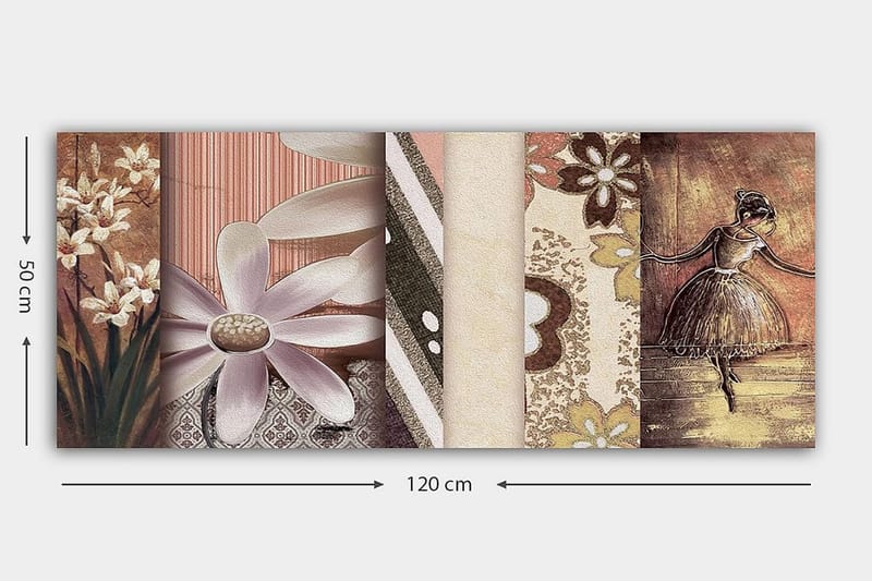Canvastavla YTY Floral & Botanical Flerfärgad - 120x50 cm - Inredning - Tavlor & konst - Canvastavlor
